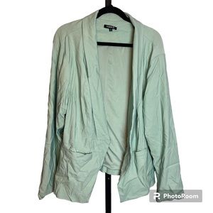 Torrid Cut Away Blazer Light Sage Green, size 4
